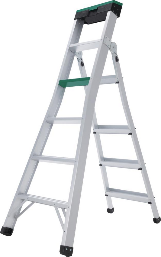 FORTIS Aluminium 3-in-1 Leiter mit 5 Sprossen Höhe 1,80m bis 2,95m