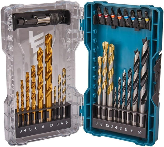 Makita Bohrer-Bit-Set 27-teilig Holz-, Stein- Metallbohrer E-07032